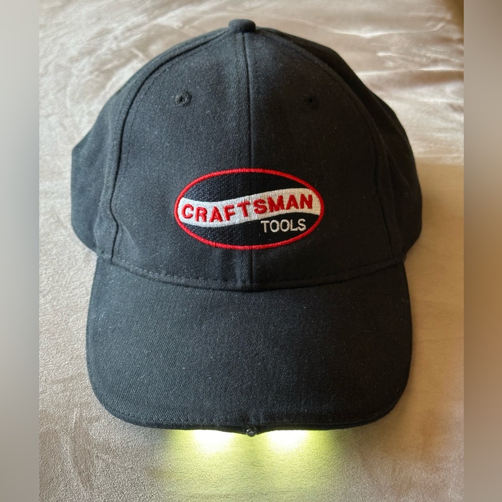 Craftsman Tools Trucker Hat Cap WITH LIGHTS! Preowned in good working condition!